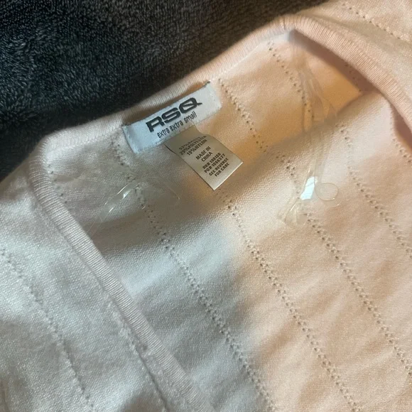 RSQ Pink Ribbed Wrap Blouse - Picture 5 of 6